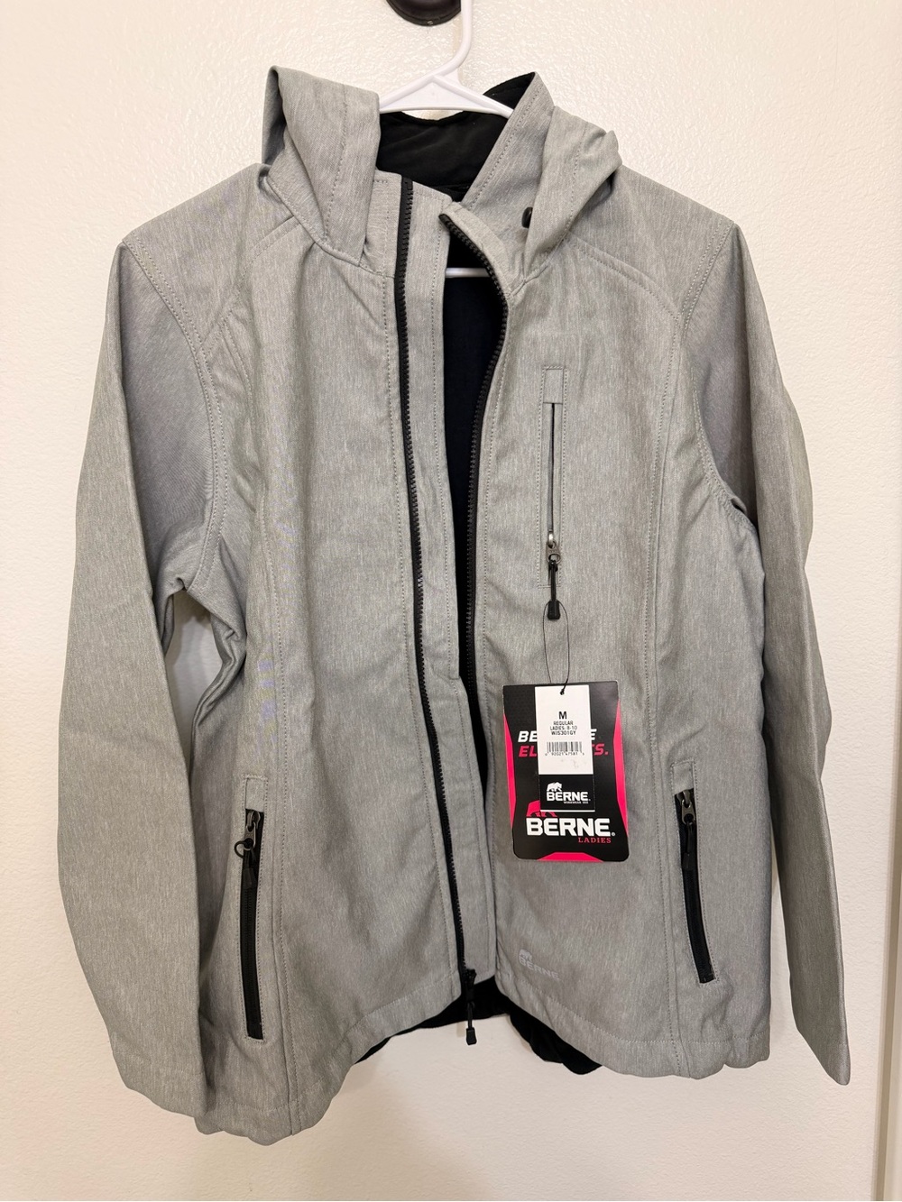 Women’s Gray Hooded Softshell Jacket